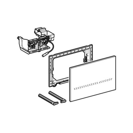 Geberit 116.090.SG.6 - Bezdotykové splachovacie tlačidlo Sigma80 24,7x16,4 cm IP45 čierna