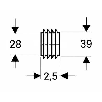 Geberit 119.669.00.1 - manžeta na pripojenie splachovacej rúry, priemer 28 mm, čierna