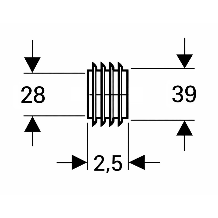 Geberit 119.669.00.1 - manžeta na pripojenie splachovacej rúry, priemer 28 mm, čierna