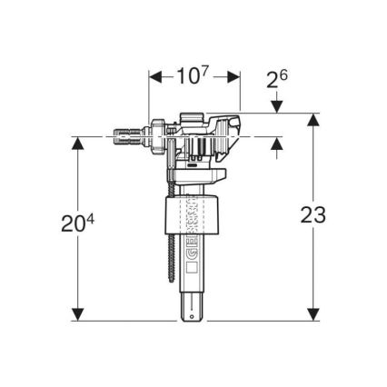 Geberit 243.886.00.5 - Plniaci ventil pre podomietkové splachovacie nádržky Typ 383