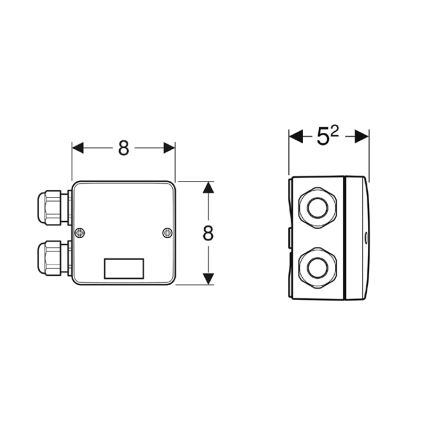 Geberit 244.120.00.1 - Kombinovaná pripojovacia krabica