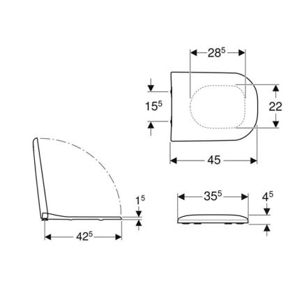 Geberit 500.236.01.1 - WC sedátko SoftClose Smyle duroplast/biele