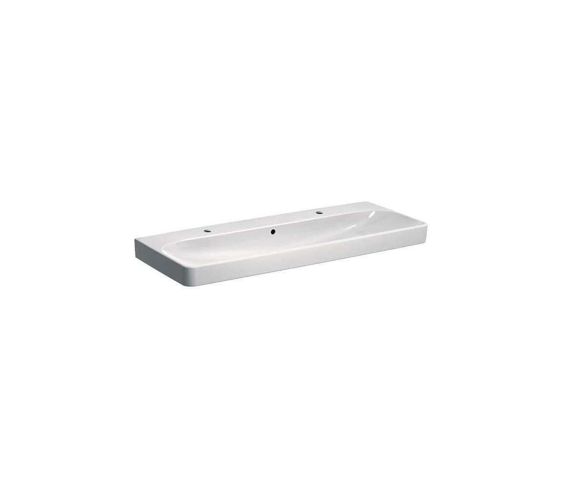 Geberit 500.253.01.1 - Závesné dvojité umývadlo Smyle Square 120x48 cm keramika/biela 500.253.01.1