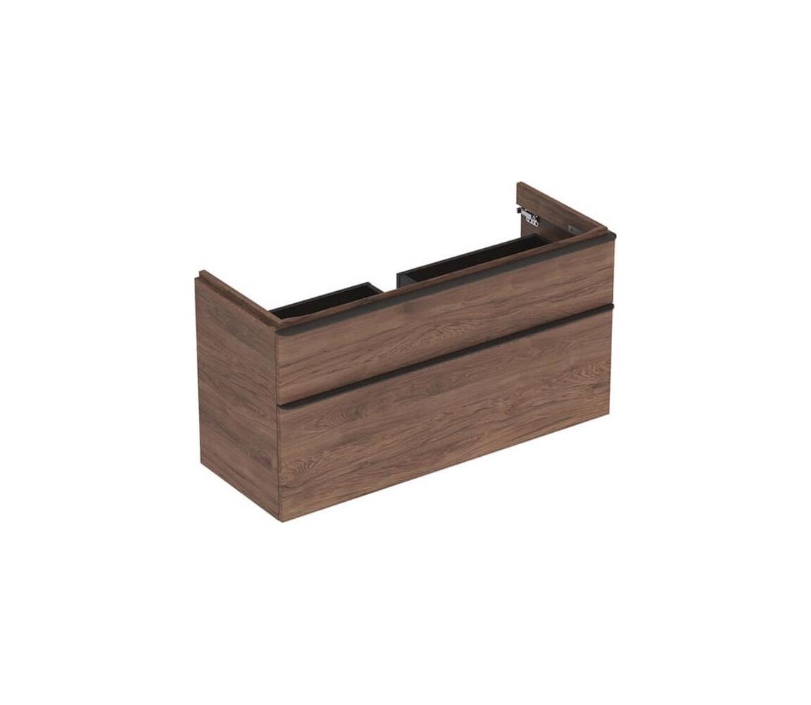 Geberit 500.355.JR.1 - Kúpeľňová skrinka pod umývadlo Smyle Square 61,7x118,4 cm orech 500.355.JR.1