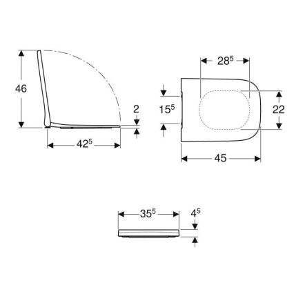 Geberit 500.687.01.1 - WC sedátko SoftClose Smyle Square duroplast/biela