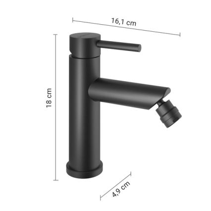 Gedy - Bidetová batéria COMO 18 cm matná čierna