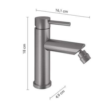 Gedy - Bidetová batéria COMO 18 cm matný chróm