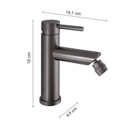 Gedy - Bidetová batéria COMO 18 cm metalická sivá