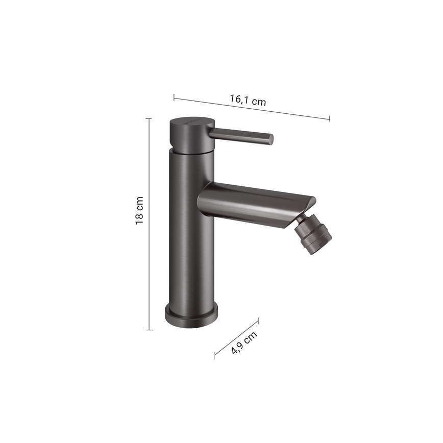 Gedy - Bidetová batéria COMO 18 cm metalická sivá