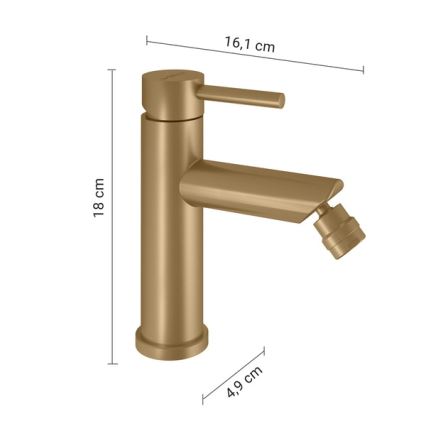 Gedy - Bidetová batéria COMO 18 cm zlatá