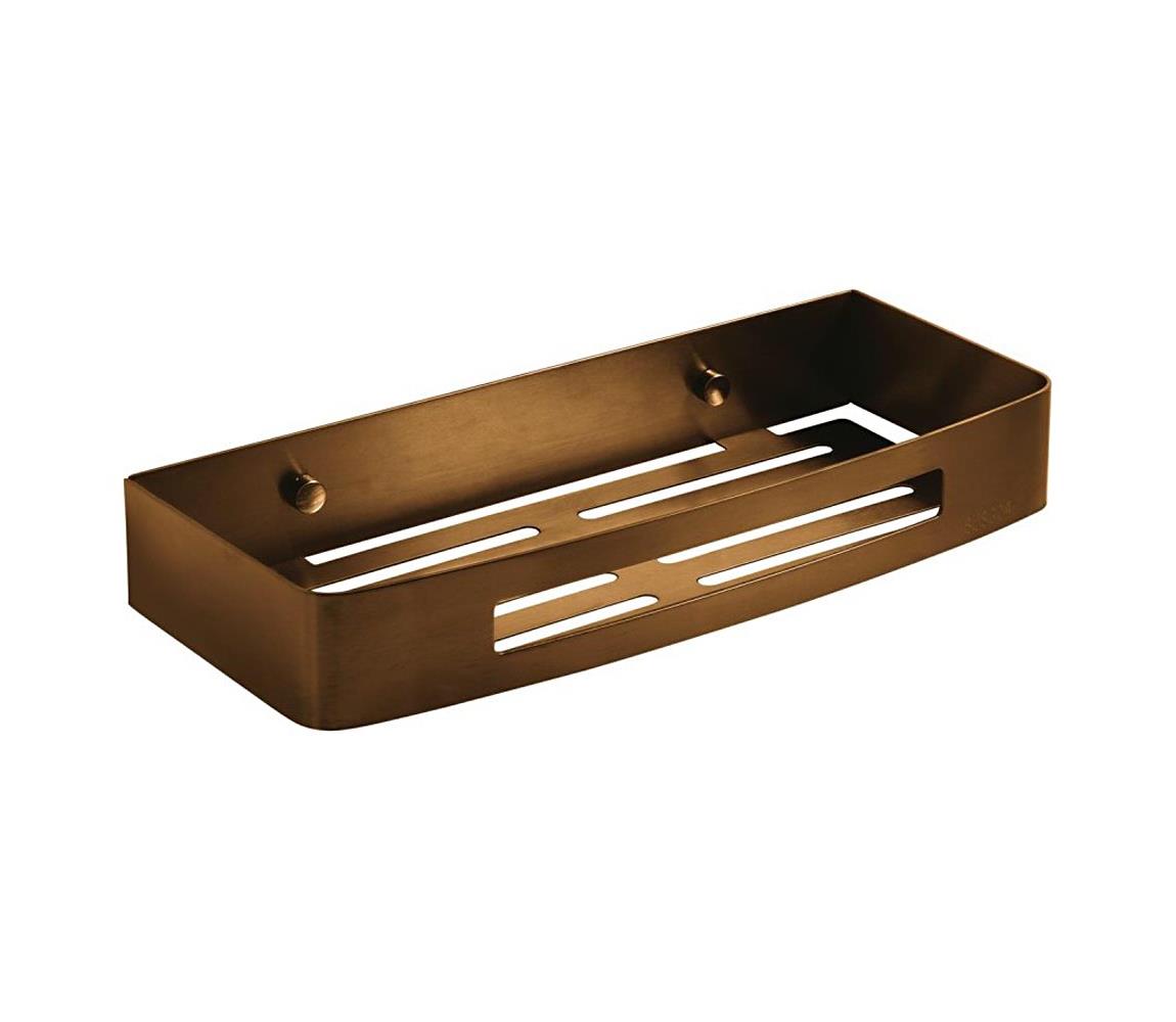 Gedy - Nástenná polica do sprchy SMART 30x12,8 cm bronzová 241782