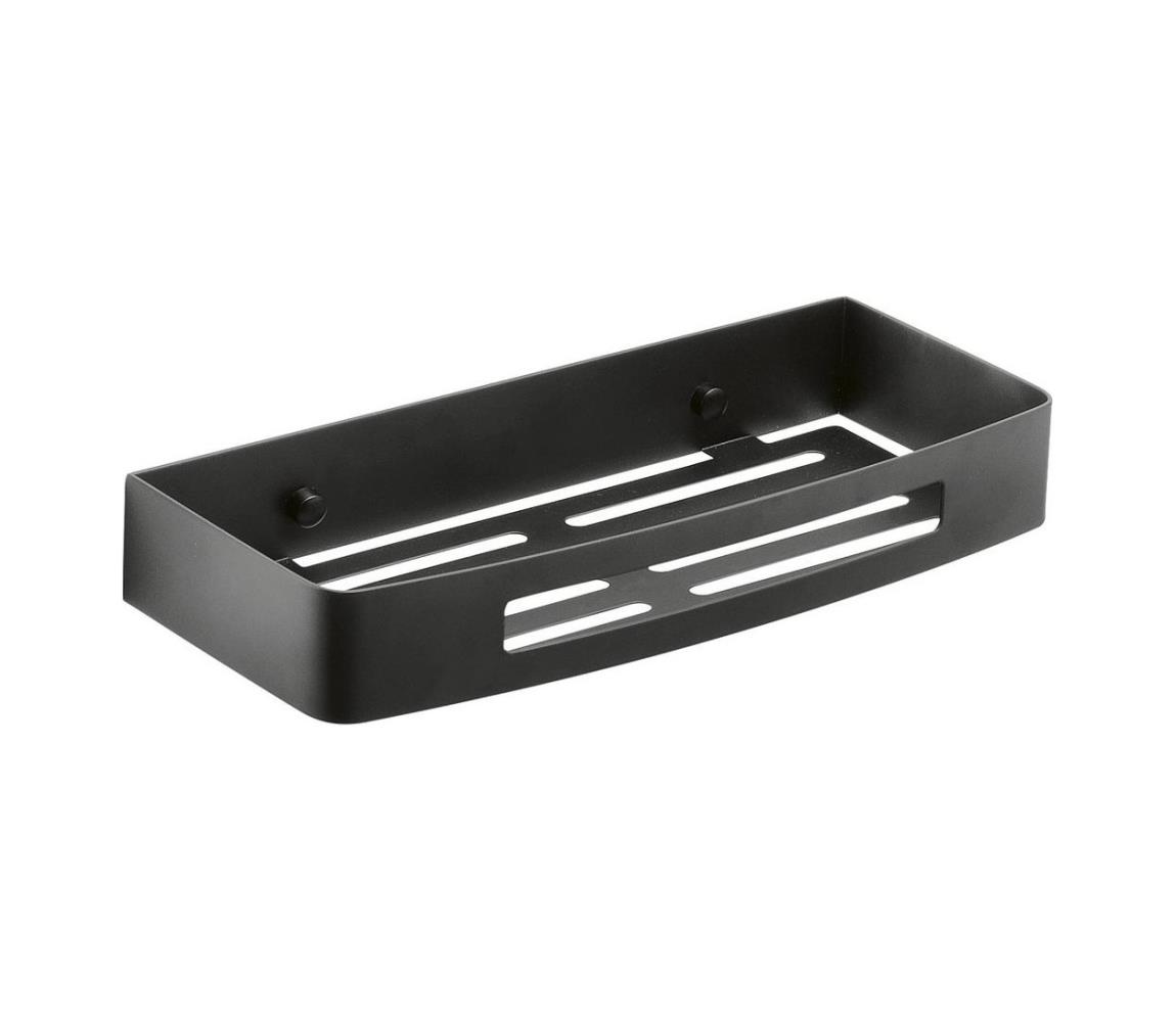 Gedy - Nástenná polica do sprchy SMART 30x12,8 cm matná čierna 241714
