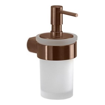 Gedy - Nástenný dávkovač mydla PIRENEI 140 ml mliečne sklo/bronzový
