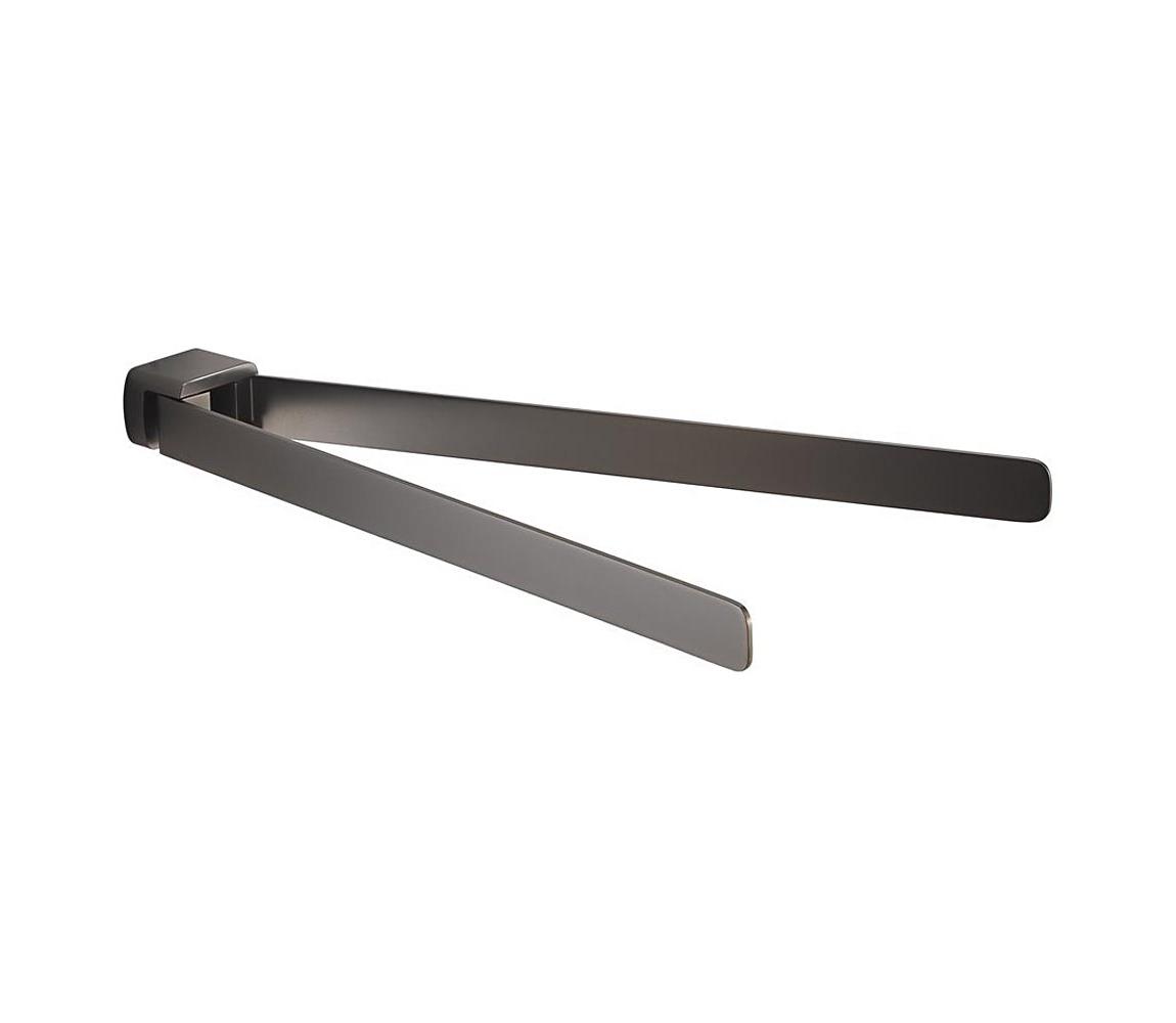 Gedy - Nástenný vešiak na uteráky PIRENEI 35,9 cm metalická sivá PI2381
