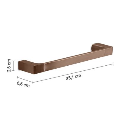 Gedy - Nástenný vešiak na uteráky PIRENEI, 35 cm, bronzový