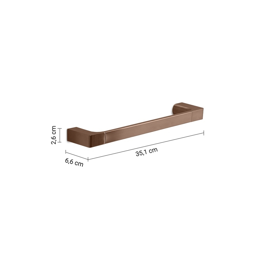 Gedy - Nástenný vešiak na uteráky PIRENEI, 35 cm, bronzový