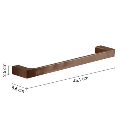 Gedy - Nástenný vešiak na uteráky PIRENEI 45 cm bronzový