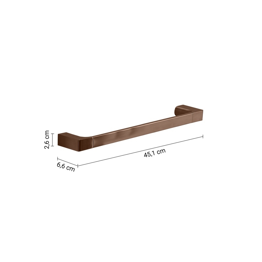 Gedy - Nástenný vešiak na uteráky PIRENEI 45 cm bronzový
