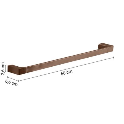 Gedy - Nástenný vešiak na uteráky PIRENEI 60 cm bronzový
