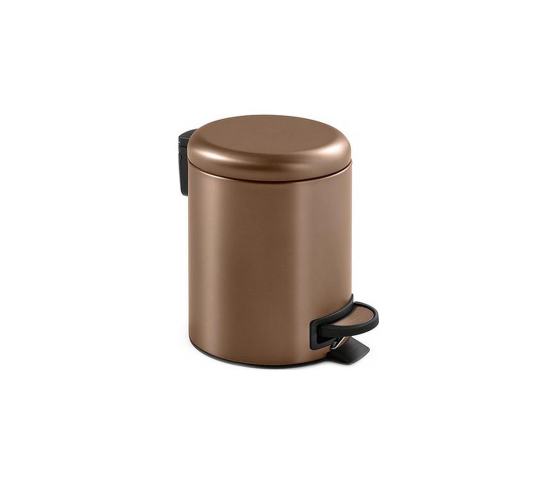 Gedy - Odpadkový kôš POTTY 3 l, tiché zatváranie, bronzový 320982