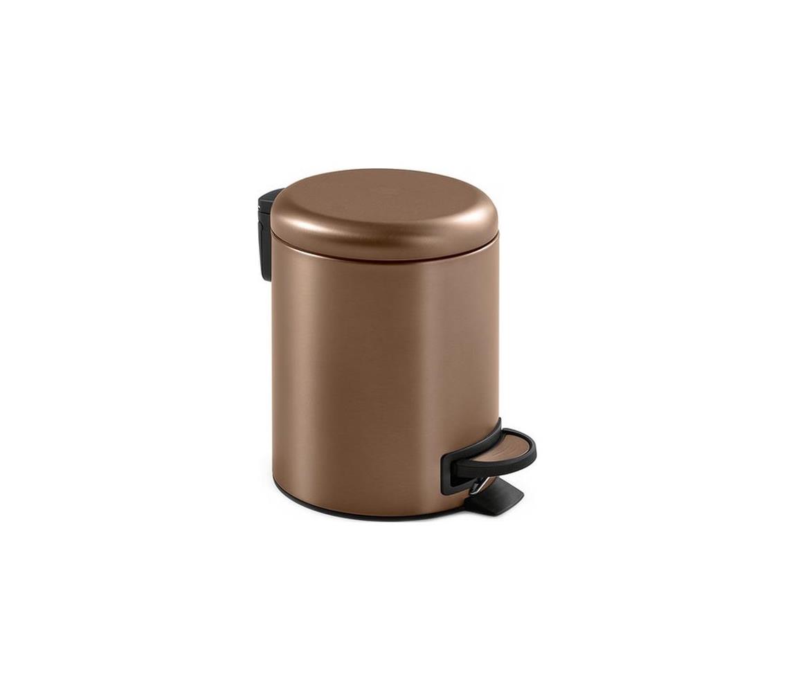 Gedy - Odpadkový kôš POTTY 5 l s tlmeným dovieraním bronzový 330982