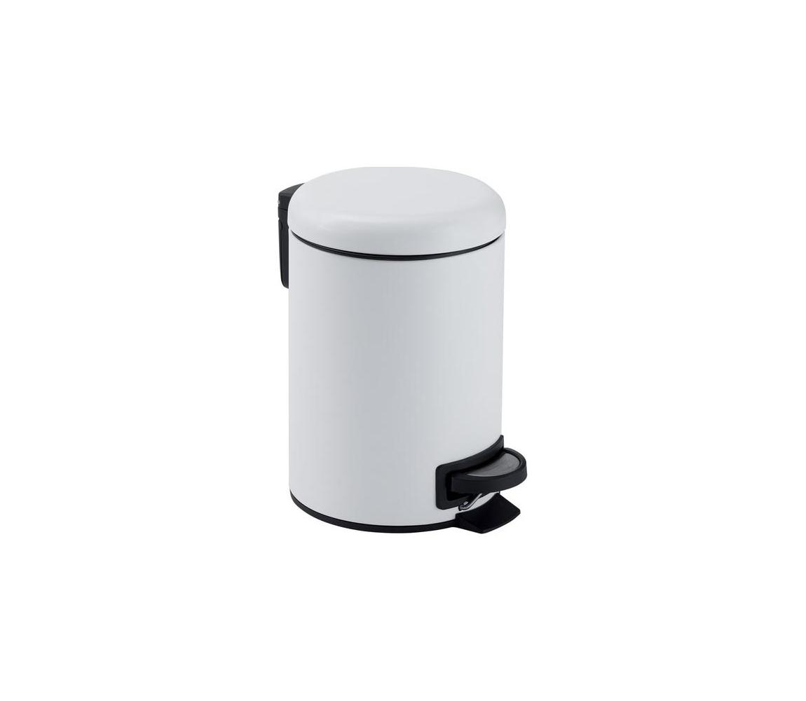 Gedy - Odpadkový kôš POTTY 5 l, tiché zatváranie, biela 330902