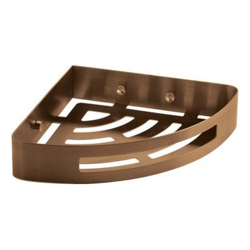 Gedy - Rohová polička do sprchy PIRENEI bronzová