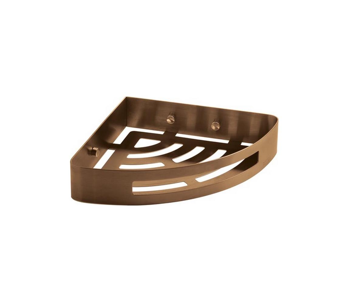 Gedy - Rohová polička do sprchy PIRENEI bronzová 247982