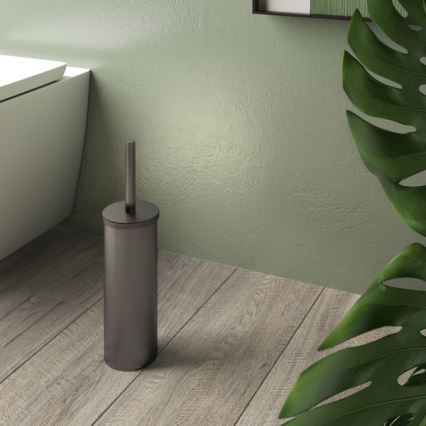 Gedy - Stojaca WC kefa SCOPINO metalická sivá