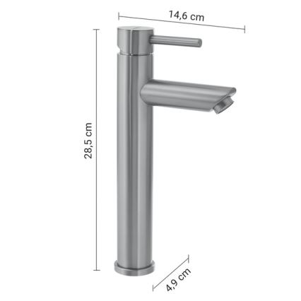 Gedy - Umývadlová batéria ALTO 28,5 cm matný chróm
