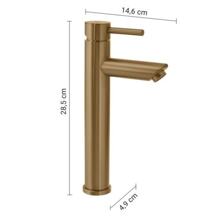 Gedy - Umývadlová batéria ALTO 28,5 cm zlatá