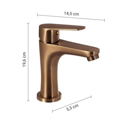 Gedy - Umývadlová batéria COMO 19,6 cm, bronzové prevedenie