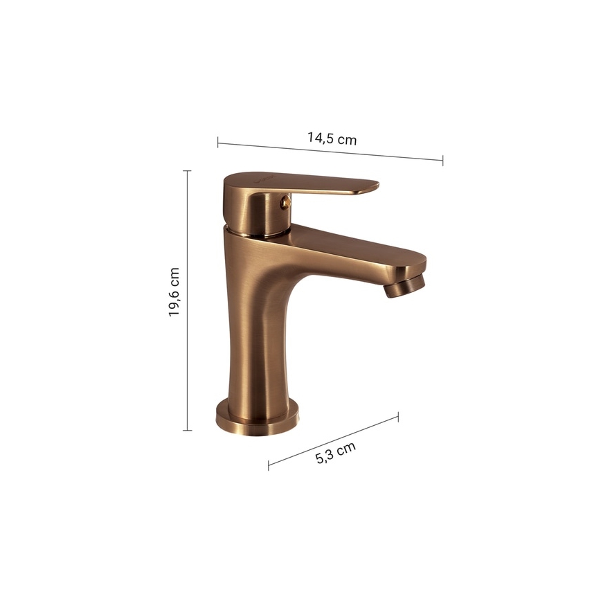 Gedy - Umývadlová batéria COMO 19,6 cm, bronzové prevedenie