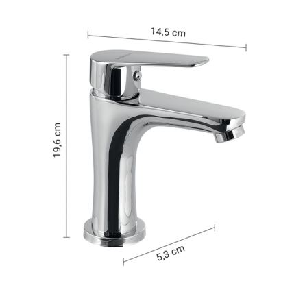 Gedy - Umývadlová batéria COMO 19,6 cm, lesklý chróm