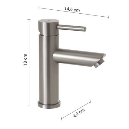 Gedy - Umývadlová batéria GARDA 18 cm matný chróm