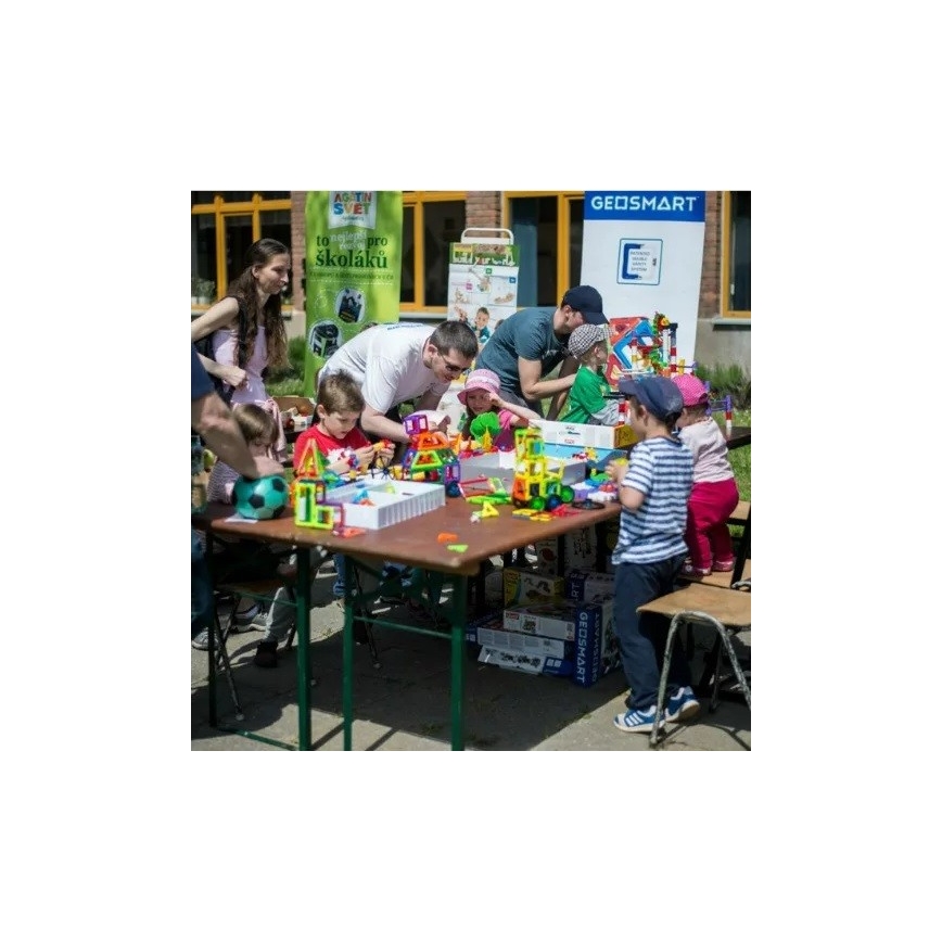 GeoSmart - Magnetická stavebnica 100 ks