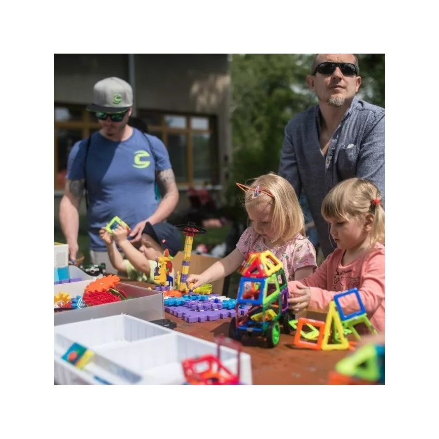 GeoSmart - Magnetická stavebnica 100 ks