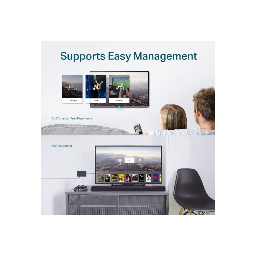 Gigabitový Easy Smart switch s 8 portami