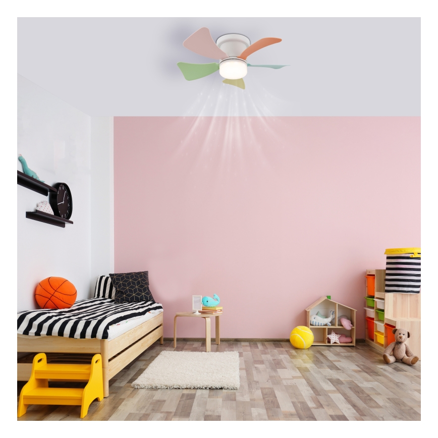 Globo - LED Stmievateľný stropný ventilátor LED/10W/230V 3000-6500K pestrofarebný + diaľkové ovládanie
