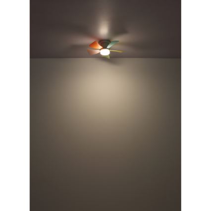 Globo - LED Stmievateľný stropný ventilátor LED/10W/230V 3000-6500K pestrofarebný + diaľkové ovládanie