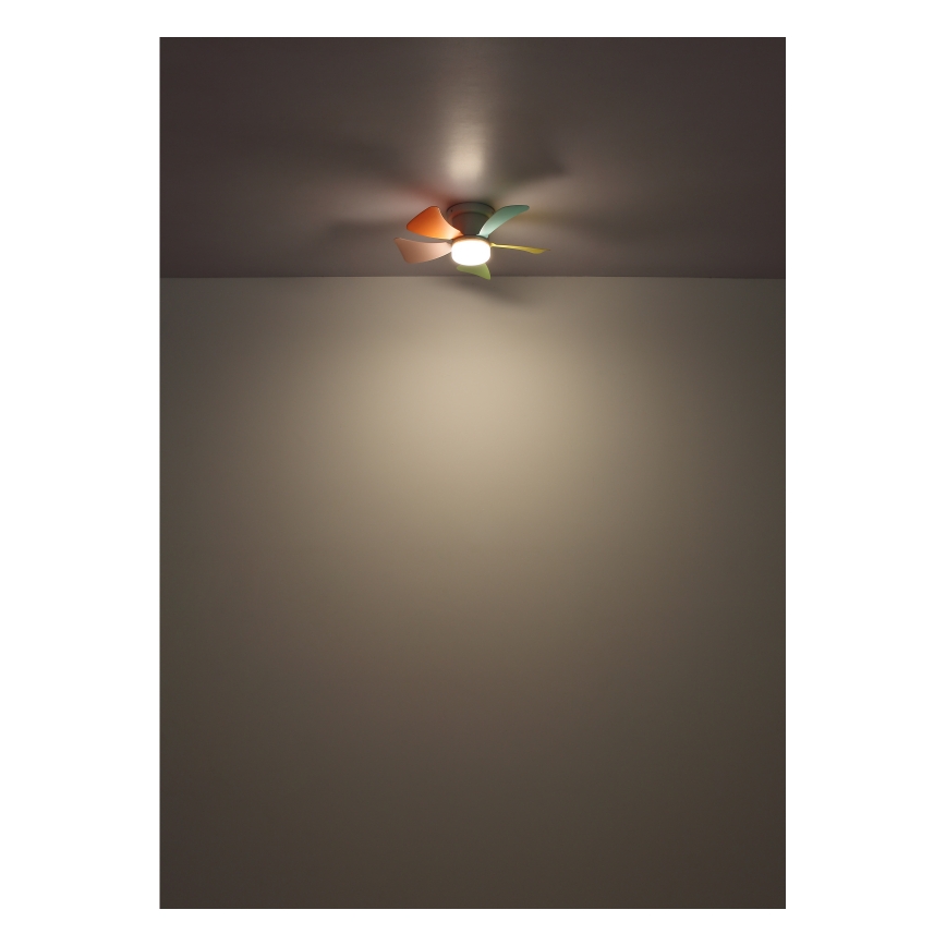 Globo - LED Stmievateľný stropný ventilátor LED/10W/230V 3000-6500K pestrofarebný + diaľkové ovládanie