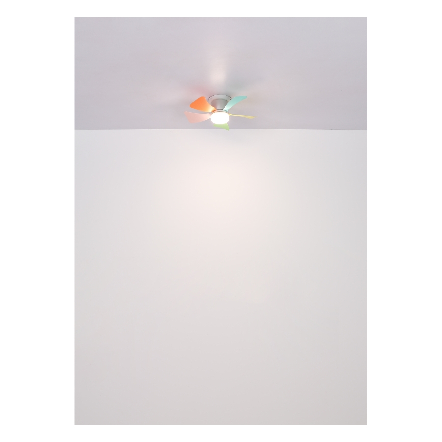 Globo - LED Stmievateľný stropný ventilátor LED/10W/230V 3000-6500K pestrofarebný + diaľkové ovládanie