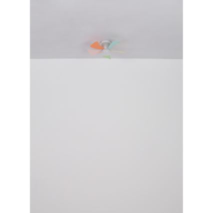 Globo - LED Stmievateľný stropný ventilátor LED/10W/230V 3000-6500K pestrofarebný + diaľkové ovládanie