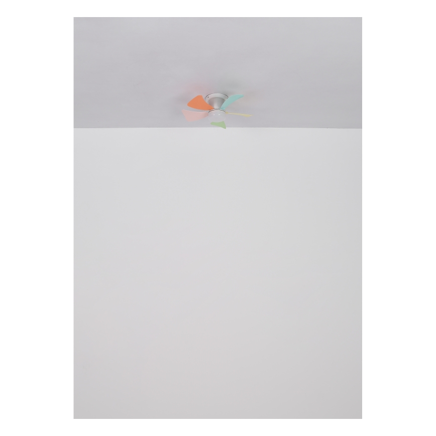 Globo - LED Stmievateľný stropný ventilátor LED/10W/230V 3000-6500K pestrofarebný + diaľkové ovládanie