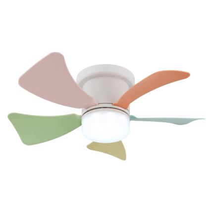 Globo - LED Stmievateľný stropný ventilátor LED/10W/230V 3000-6500K pestrofarebný + diaľkové ovládanie