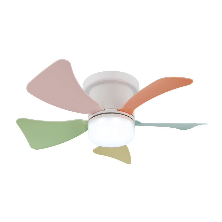 Globo - LED Stmievateľný stropný ventilátor LED/10W/230V 3000-6500K pestrofarebný + diaľkové ovládanie