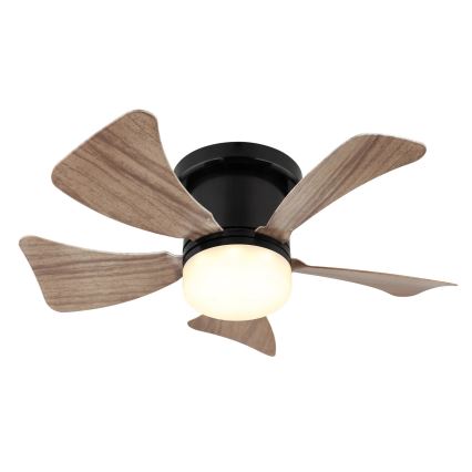 Globo - LED Stmievateľný stropný ventilátor LED/10W/230V 3000-6500K hnedá + diaľkové ovládanie