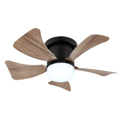 Globo - LED Stmievateľný stropný ventilátor LED/10W/230V 3000-6500K hnedá + diaľkové ovládanie