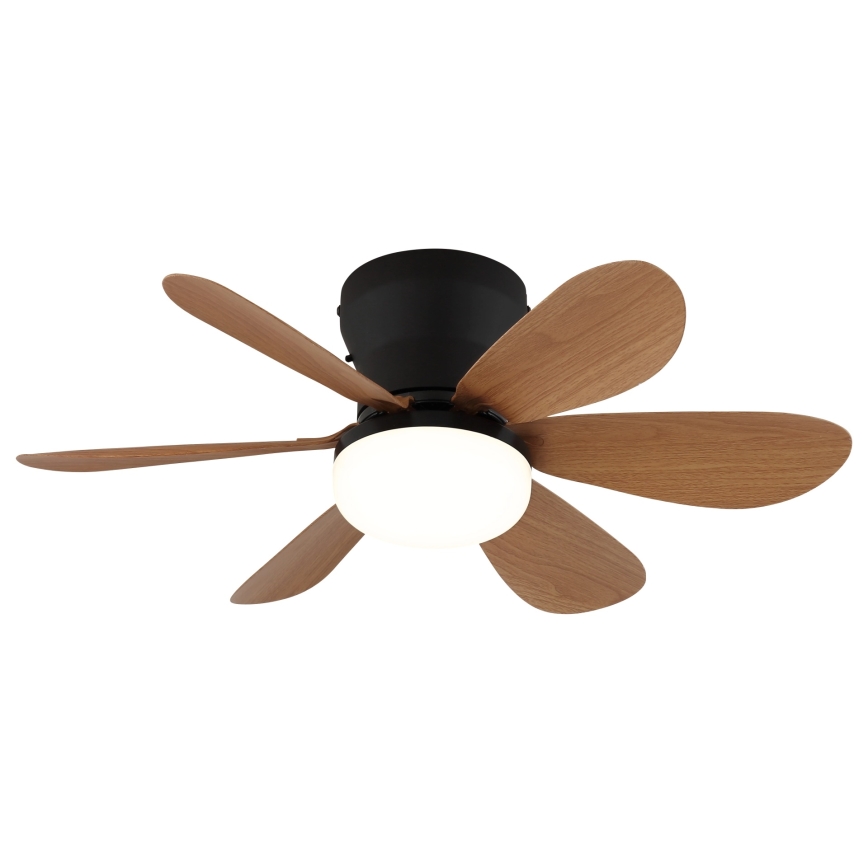Globo - LED stmievateľný stropný ventilátor LED/5W/230V 2700-6500K hnedý + diaľkové ovládanie
