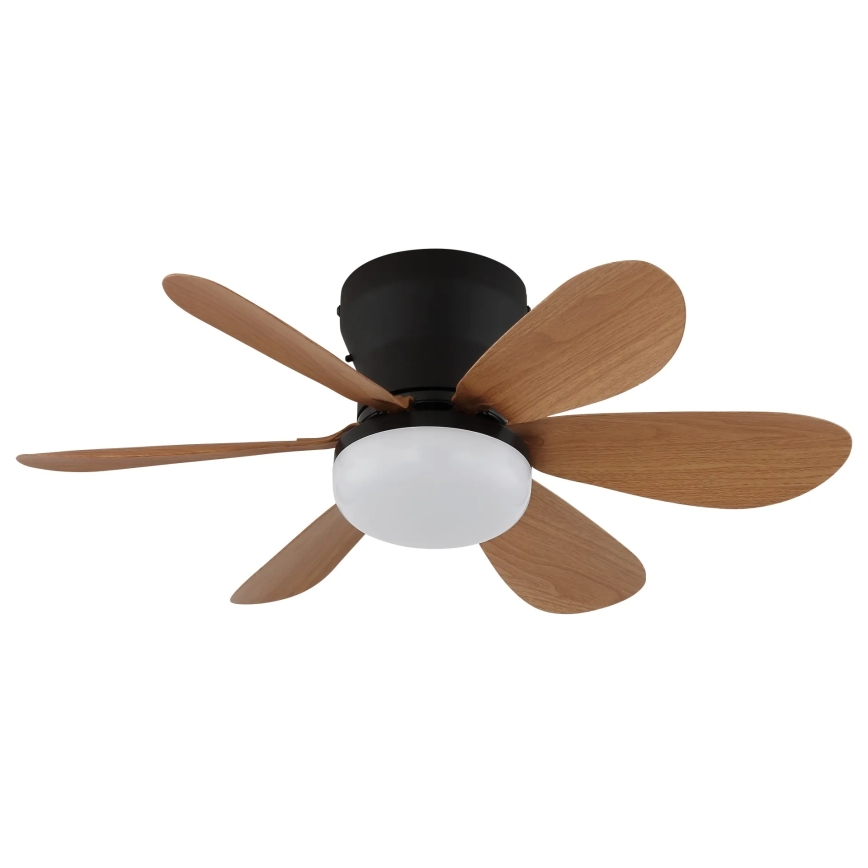 Globo - LED stmievateľný stropný ventilátor LED/5W/230V 2700-6500K hnedý + diaľkové ovládanie